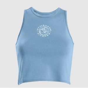 FINAL SALE - Gymshark - Legacy Fitness Crop Tank - Blue Stone - Medium